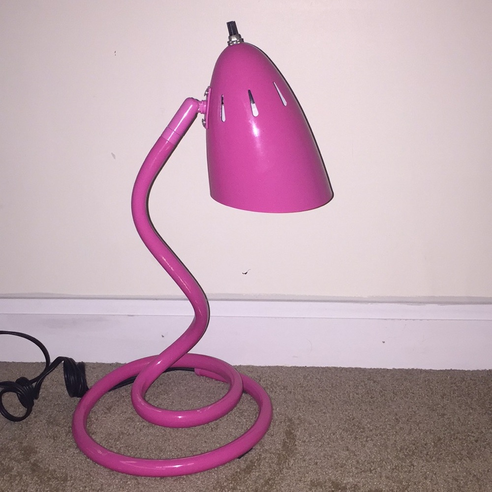 Intertek Hot Pink Desk Lamp Swirl